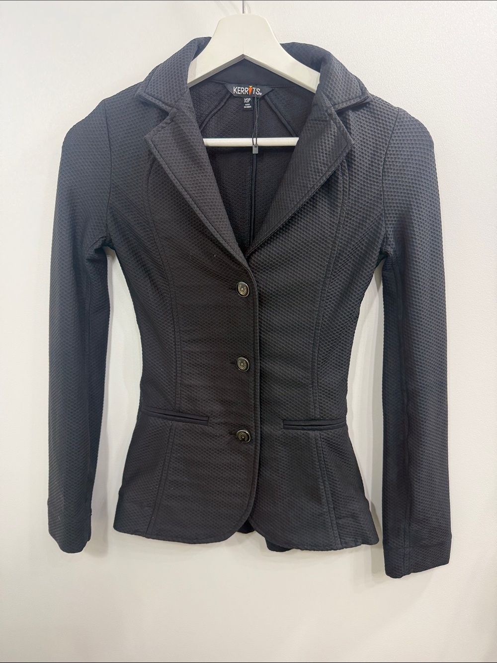 Kerrits Equestrian black show coat size XSP.